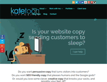 Tablet Screenshot of katetooncopywriter.com.au